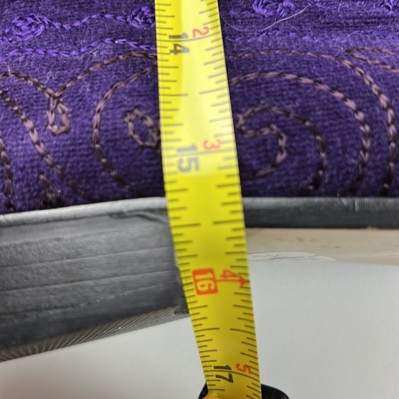 NWT Arte 13 Tall Vegan Purple Sueded Embroidered Boots - Picture 10 of 10